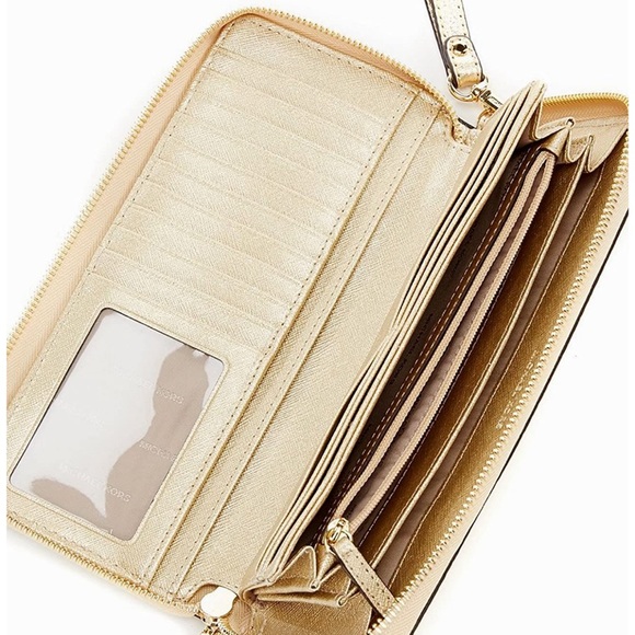 COPY - NWOT Gold leather MK zip wallet - Picture 3 of 5